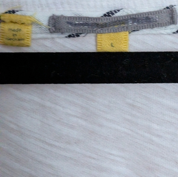 Anthropologie Yellow Button White and Gray Women's Top - Picture 2 of 3